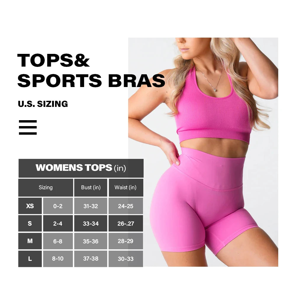 NVGTN Limitless Ribbed Seamless Halter Bra Spandex Woman Fitness Elastic Breathable Breast Enhancement Leisure Sports Underwear