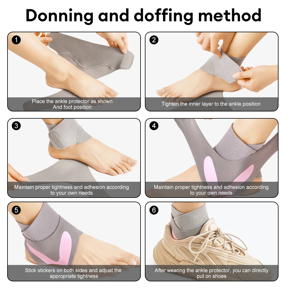 1Pcs Elastic Ankle Brace Guard Sports Compression Ankle Support Adjustable Ankle Protector Brace Pain Relief Strap Ankle Sleeve