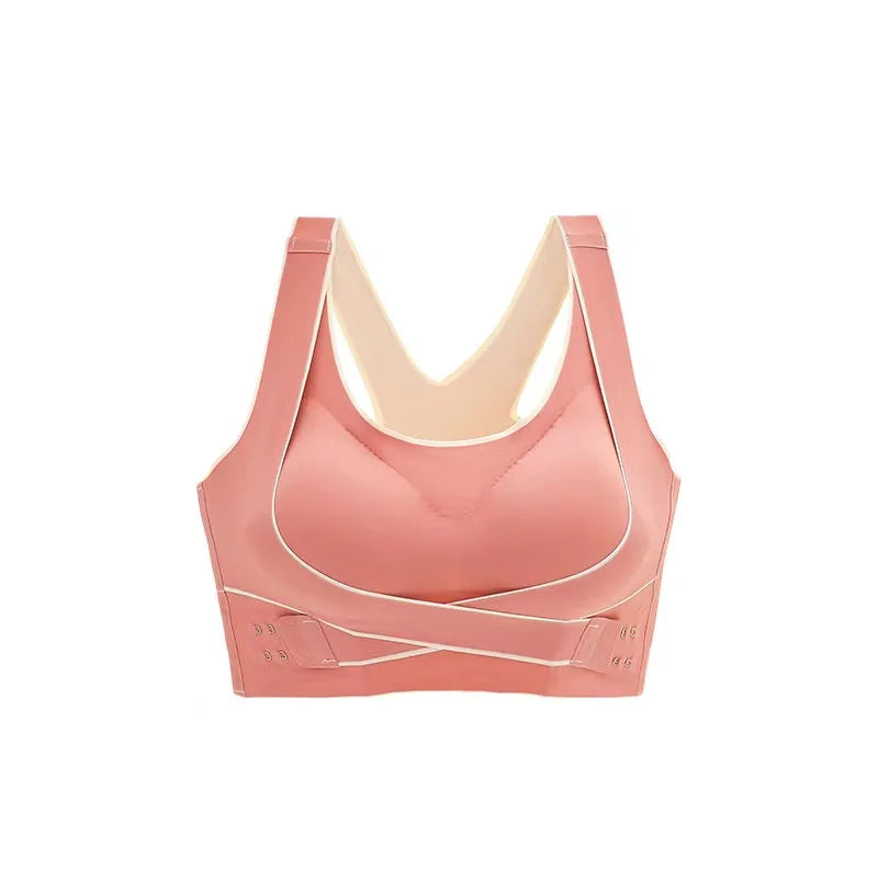 No Trace Sports Women's Underwear Shockproof Gathering Anti-sagging Beautiful Back Fitness Yoga Vest No Steel Ring Women's Bra