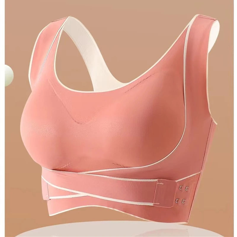 No Trace Sports Women's Underwear Shockproof Gathering Anti-sagging Beautiful Back Fitness Yoga Vest No Steel Ring Women's Bra