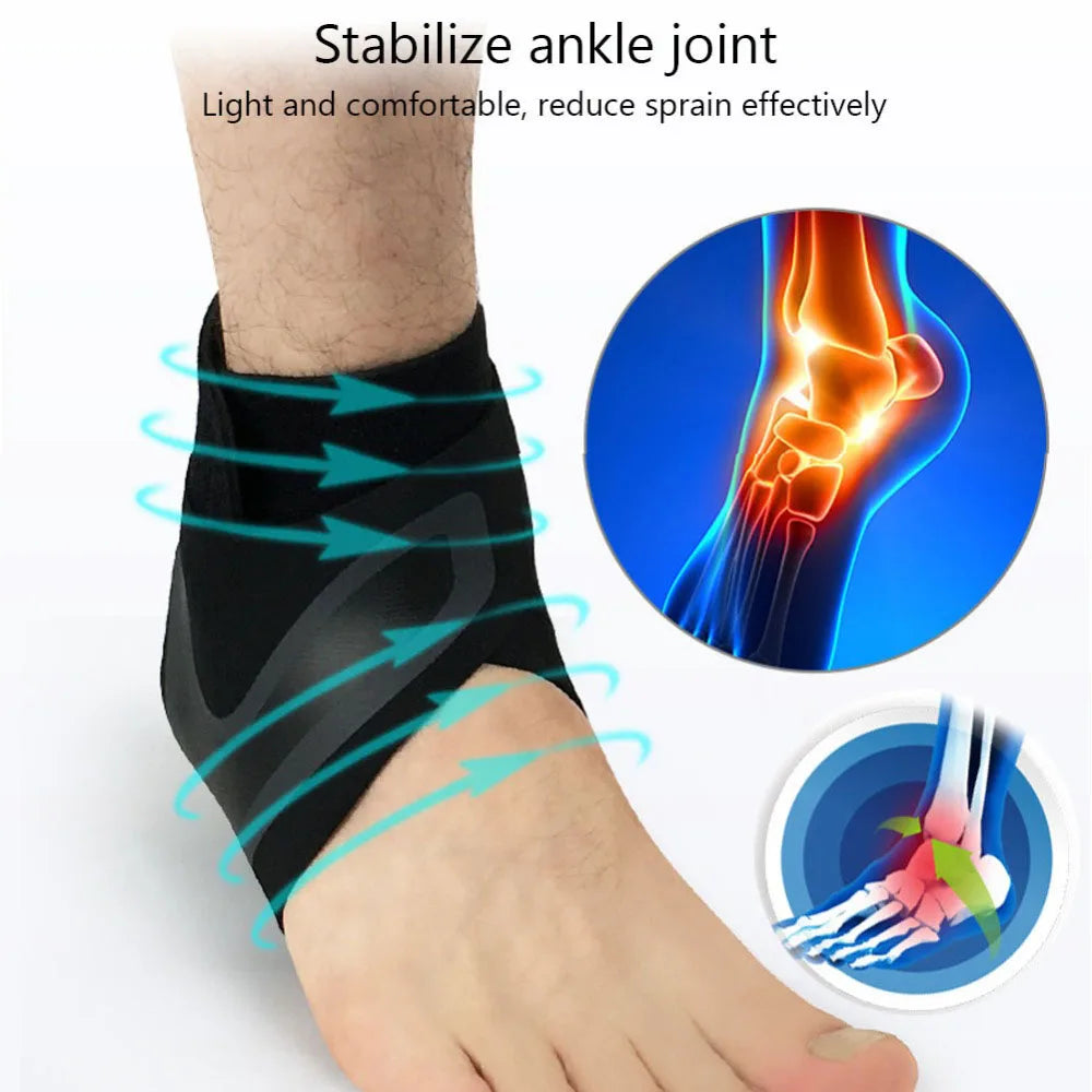 Sports Ankle Brace Adjustable Compression Ankle Support Elastic Ankle Guard Pain Relief Strap Basketball Ankle Brace Support