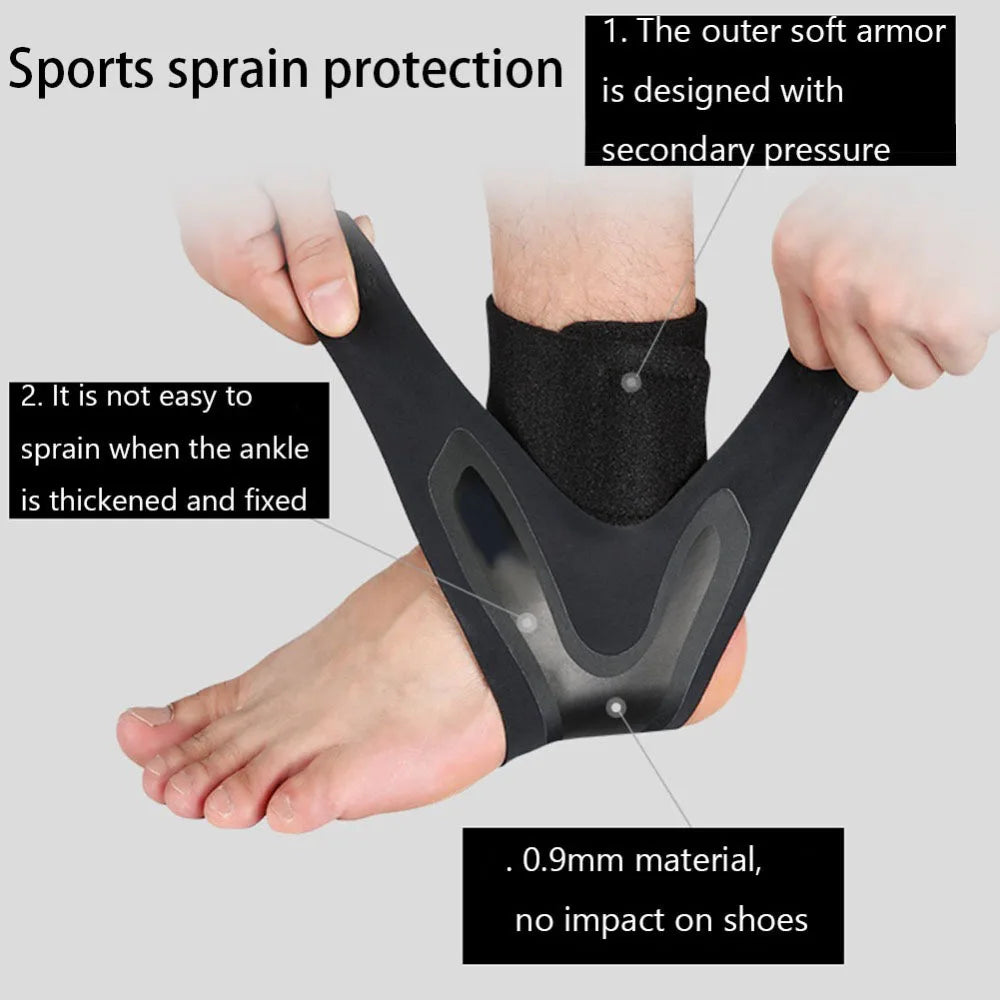 Sports Ankle Brace Adjustable Compression Ankle Support Elastic Ankle Guard Pain Relief Strap Basketball Ankle Brace Support