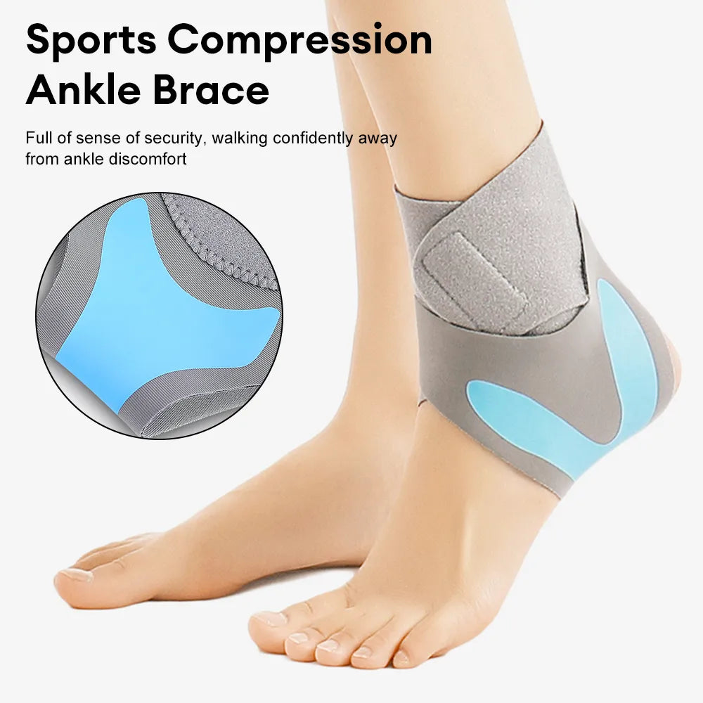 1Pcs Elastic Ankle Brace Guard Sports Compression Ankle Support Adjustable Ankle Protector Brace Pain Relief Strap Ankle Sleeve