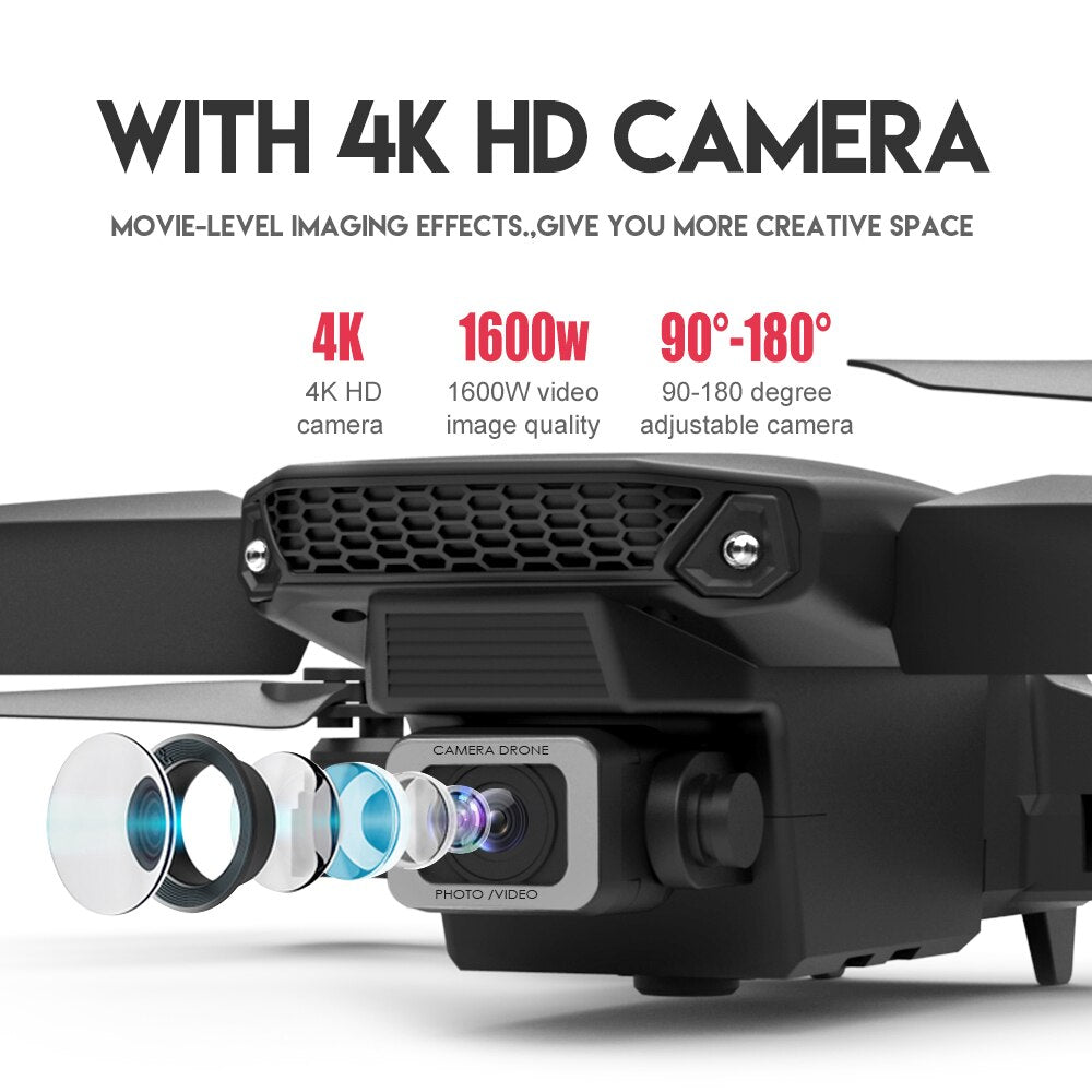 RC Drone 4K Professinal With 1080P Wide Angle HD Camera Foldable RC Helicopter