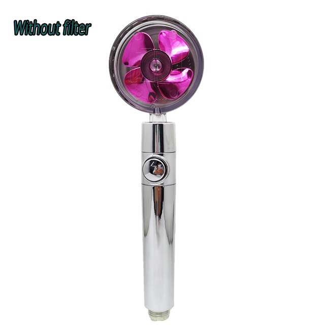 Strong Pressurization Spray Nozzle Water Saving Rainfall 360 Degrees Rotating With Small Fan Washable Hand-held Shower Head