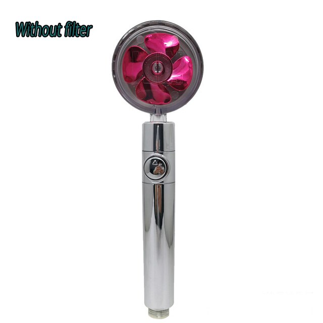 Strong Pressurization Spray Nozzle Water Saving Rainfall 360 Degrees Rotating With Small Fan Washable Hand-held Shower Head