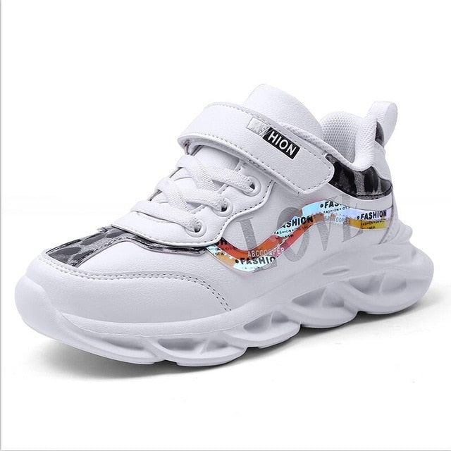 Spring New Kids Pu Leather Shoes Baby Girls Sport Sneakers Children Shoes Boys Fashion Casual Shoes Soft Brand Trainer