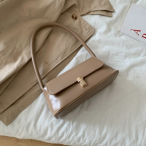 Solid Color PU Leather Handbags For Women 2019 Shoulder Bag Female Small Elegant Totes Lady Handbag Luxury Hand Bag