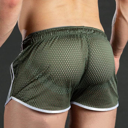 Quick Drying Sports Shorts For Men Fitness Training Gym Casual Mesh Breathable Soft Beach Trunks Short Pants Clothing