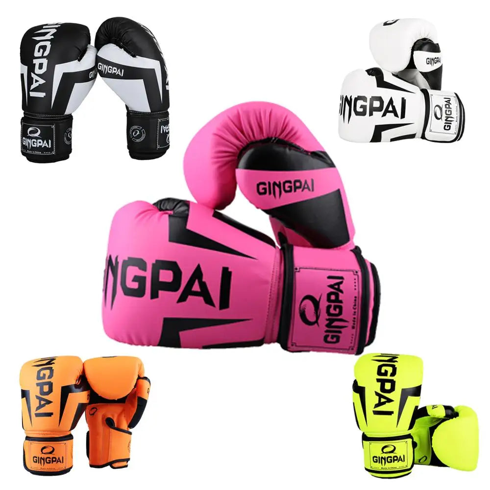 6/8/10/12OZ Colorful Boxing Gloves Adult PU Foam Adult Kick Kickboxing Training Boxing mma Glove Gloves Muay Thai Sandbag gloves