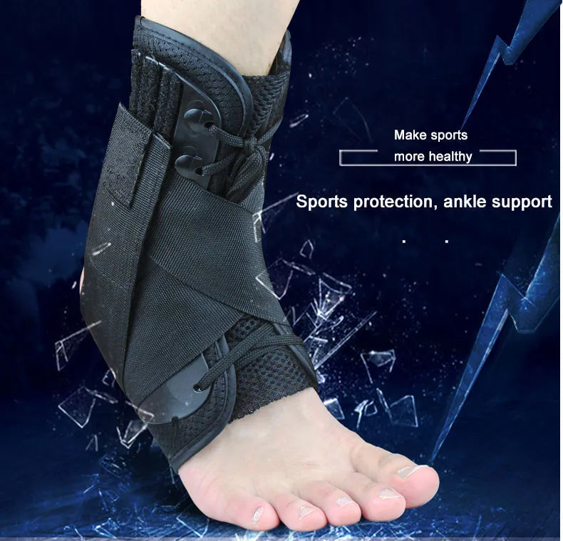 Kuangmi Ankle Brace Support Sports Adjustable Ankle Straps Foot Stabilizer Orthosis Football Compression Ankle Socks Protector