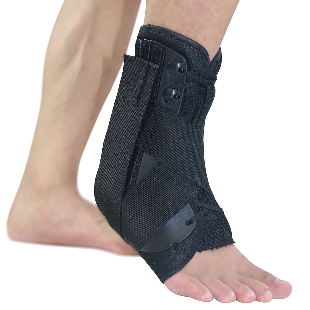 Kuangmi Ankle Brace Support Sports Adjustable Ankle Straps Foot Stabilizer Orthosis Football Compression Ankle Socks Protector