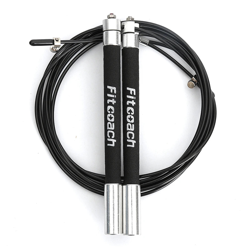 Speed Jump Rope Ball Bearing Metal Handle Sport Skipping,Stainless Steel Cable Crossfit Fitness Equipment