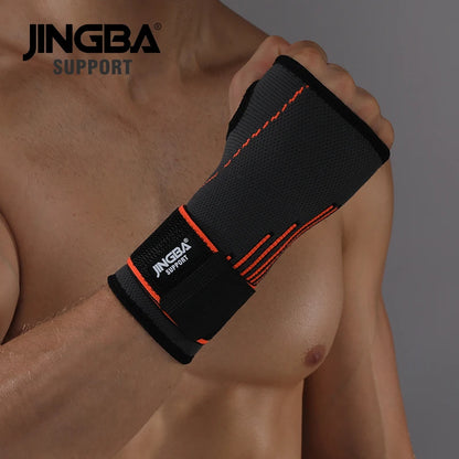 JINGBA SUPPORT 1PCS High quality Sport Protective Gear Boxing hand wraps support+Weightlifting Bandage Wristband Support