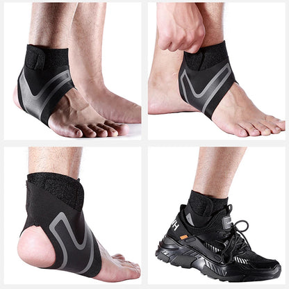 1Pcs Sport Compression Ankle Support Brace Ankle Stabilizer Tendon Pain Relief Strap Foot Sprain Injury Wraps Basketball Running