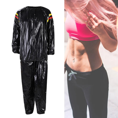 Full Body Fitness Sauna Suit Women Men Quick Sweat Sweat Suit for Gym Fitness Exercise Workout - S to 3XL