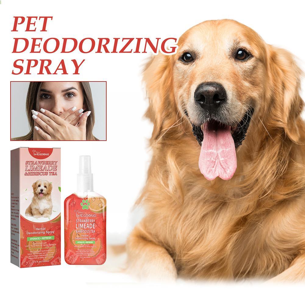 Pet Odor Eliminator Spray - Liquid Perfume Spray Strawberry Scent For Puppies Dogs & Cats