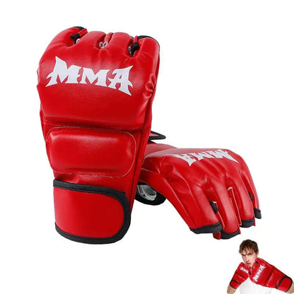 Heavy Bag Gloves Grappling Gloves PU Leather Wrist Wraps Gloves For Martial Arts MMA Sparring Grappling Muay Thai Taekwondo