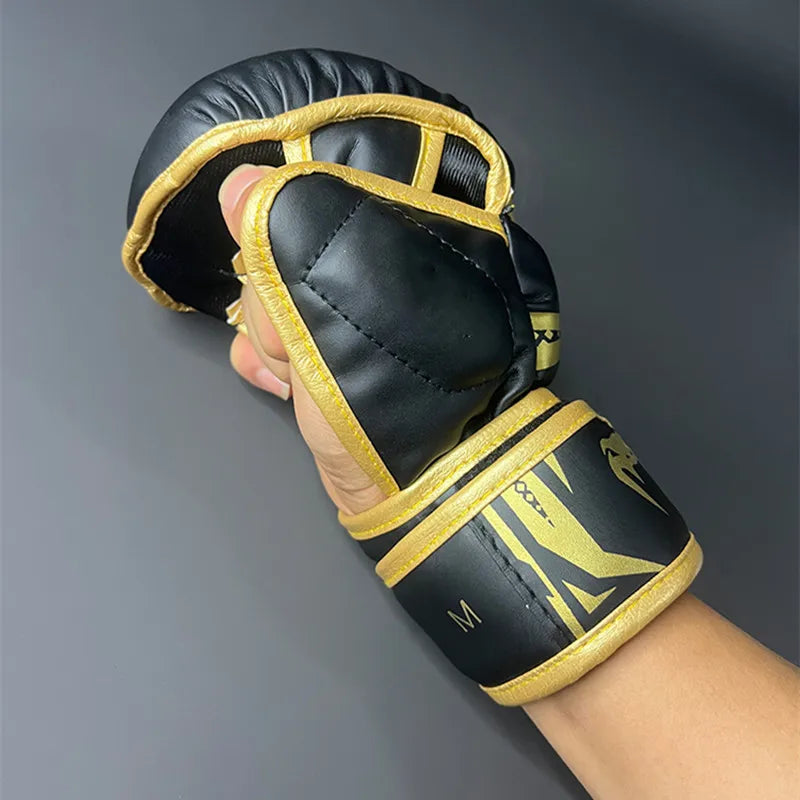 Professional MMA Half-Finger Boxing Gloves Thickened Sanda Muay Thai Fighting Training Gloves Boxing Training Accessories