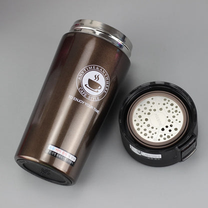 Travel Coffee Mug Stainless Steel Thermos Tumbler Cups Vacuum Flask - ThermoCup™