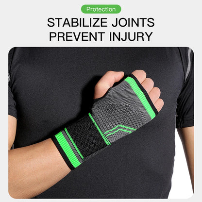 1pc Breathable Bandage Fitness Wrist Palm Support Weight Lifting Wrist Wraps Bandage Gym Training Men Hand Guard Wristband