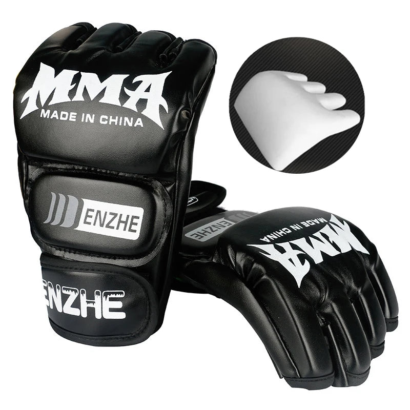 MMA Gloves Half Finger Muay Thai Grappling Sparring Boxing Glove Training Kickboxing Boxer Gloves TKD Mix Martial Arts Gloves