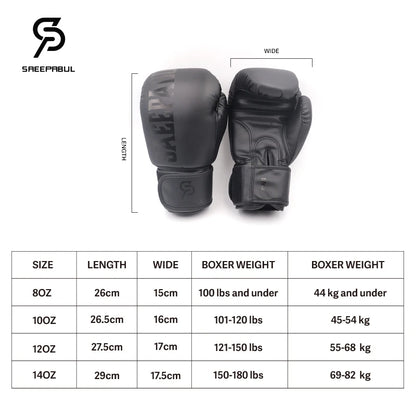 Boxing Gloves 8 10 12 14OZ PU Leather Muay Thai Guantes De Boxeo Sanda Free Fight MMA Kick Boxing Training Glove For Men Women