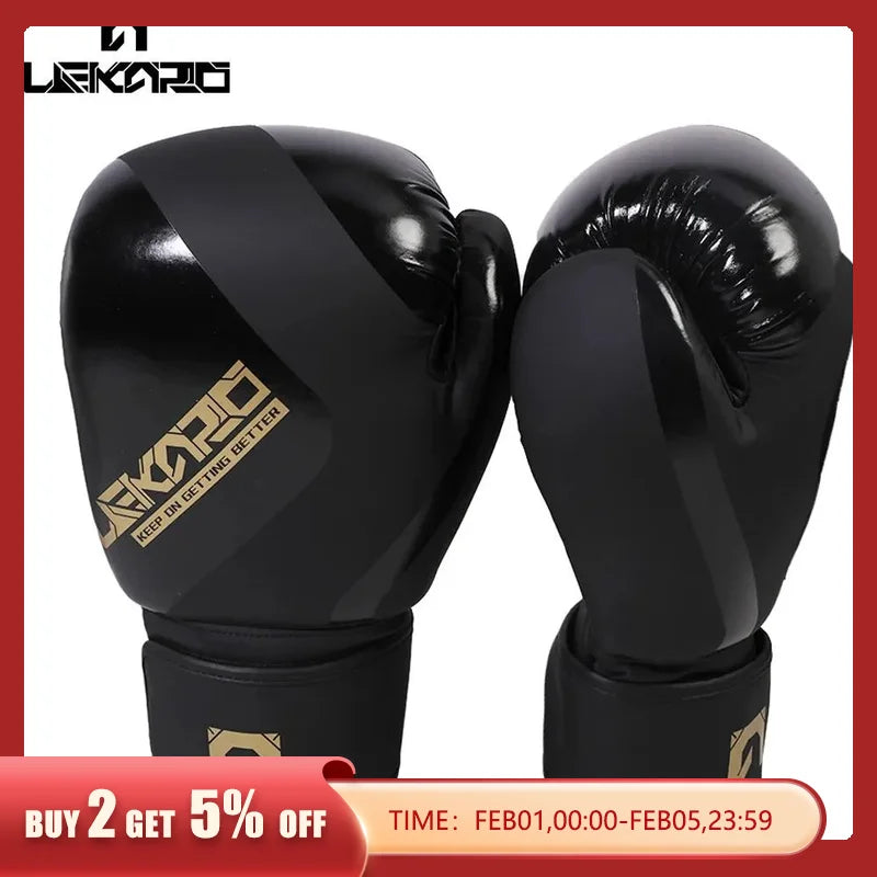 Adult Professional 12oz Boxing Training Gloves Pu Elastic Boxing Gloves Muay Thai Sanda Fighting Gloves For Men And Women Lekaro