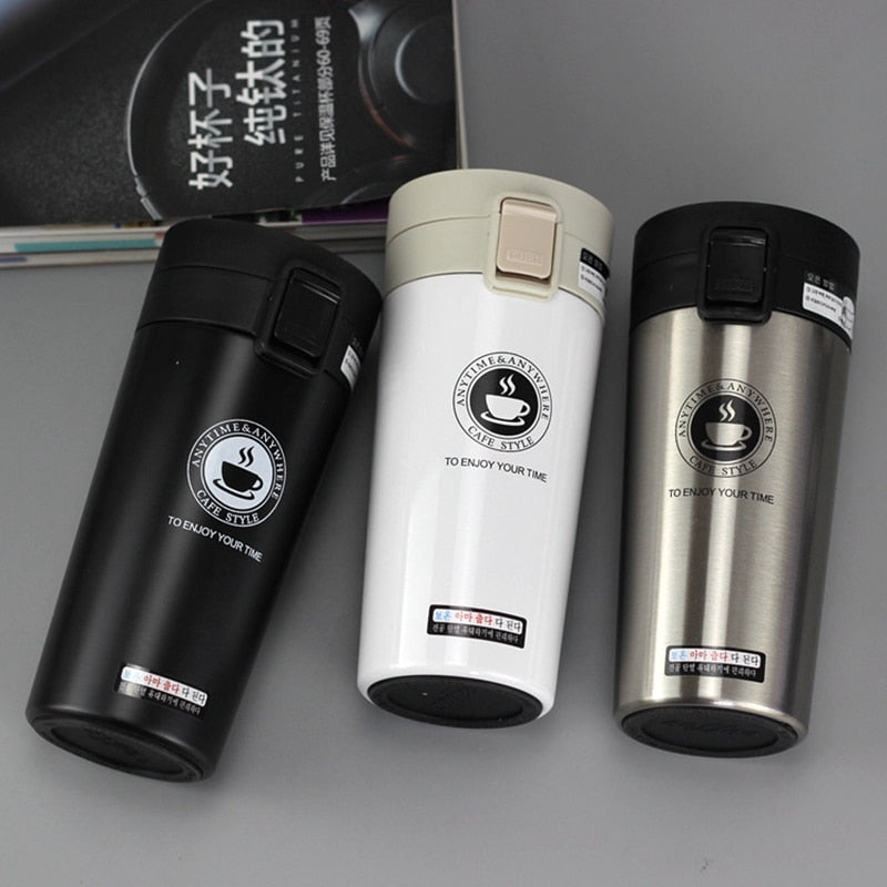 Travel Coffee Mug Stainless Steel Thermos Tumbler Cups Vacuum Flask - ThermoCup™