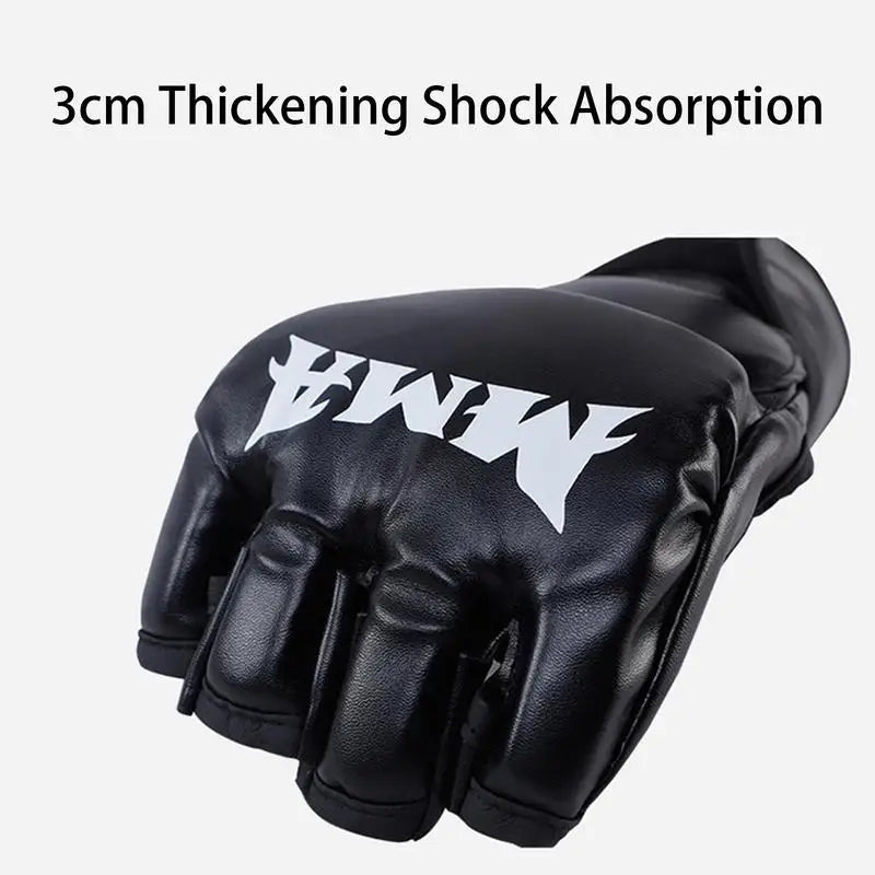 Heavy Bag Gloves Grappling Gloves PU Leather Wrist Wraps Gloves For Martial Arts MMA Sparring Grappling Muay Thai Taekwondo