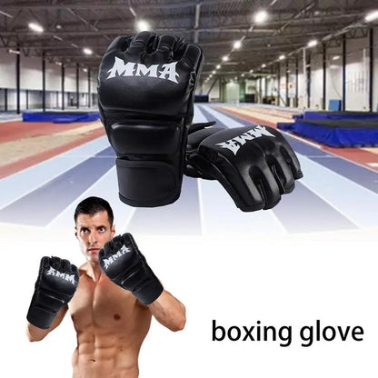 Heavy Bag Gloves Grappling Gloves PU Leather Wrist Wraps Gloves For Martial Arts MMA Sparring Grappling Muay Thai Taekwondo