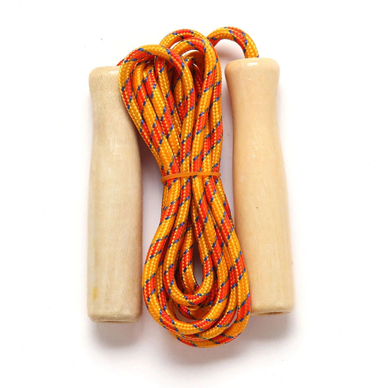 Skipping Rope Wooden Handle Skipping Ropes 2.5M for Students Fitness Training Sport Game