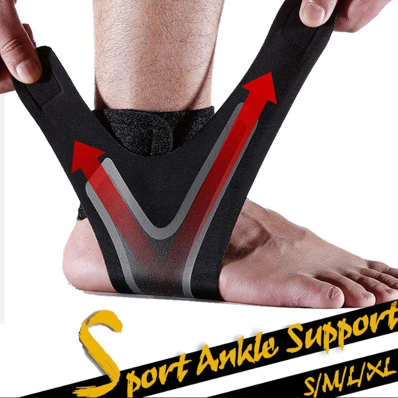 1PC Sports Compression Ankle Support Ankle Stabilizer Brace Tendon Pain Relief Strap Foot Sprain Injury Wrap Basketball Football