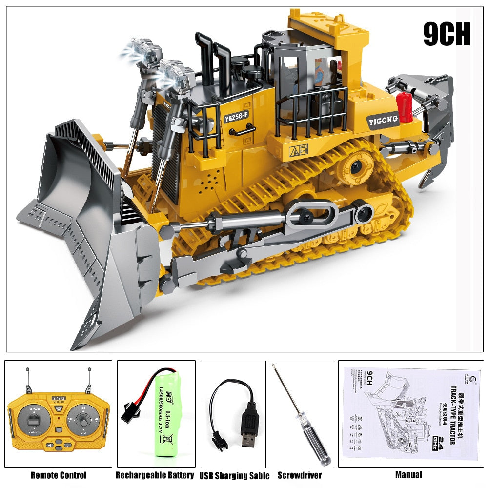 RC Car Excavator & Dump Truck Bulldozer Electric Car Kids Toys