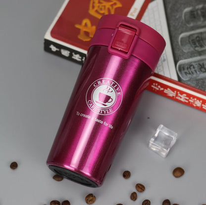 Travel Coffee Mug Stainless Steel Thermos Tumbler Cups Vacuum Flask - ThermoCup™