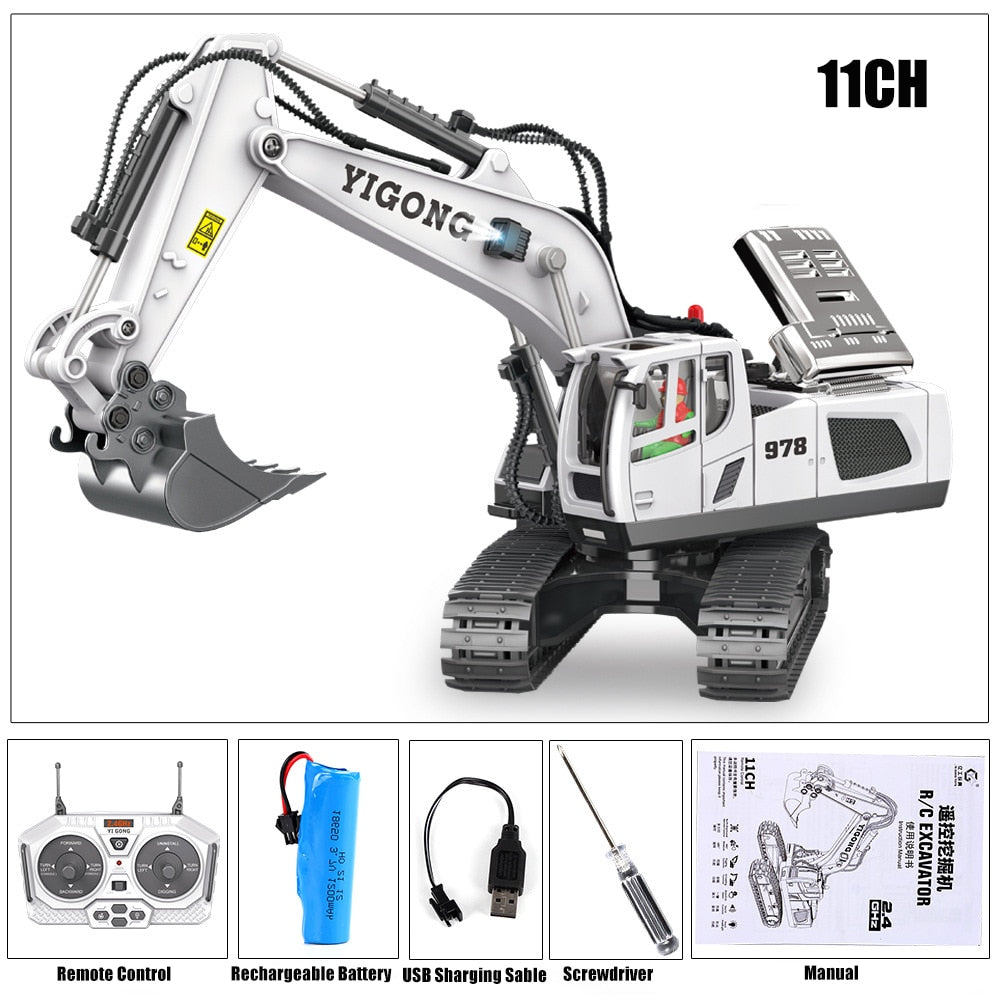 RC Car Excavator & Dump Truck Bulldozer Electric Car Kids Toys