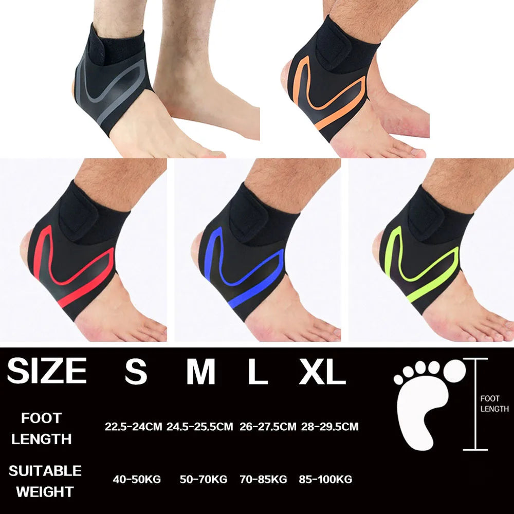 1Pcs Sport Compression Ankle Support Brace Ankle Stabilizer Tendon Pain Relief Strap Foot Sprain Injury Wraps Basketball Running