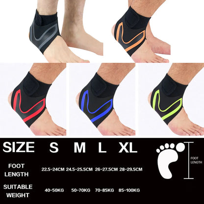 1Pcs Sport Compression Ankle Support Brace Ankle Stabilizer Tendon Pain Relief Strap Foot Sprain Injury Wraps Basketball Running