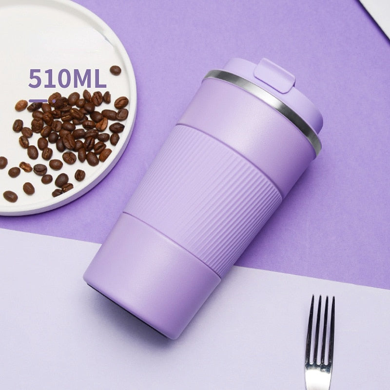 Thermos Coffee Mug Stainless Steel Tumbler Vacuum Flask - PurplePlush™