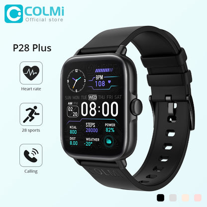 P28 Plus Bluetooth Call Smart Watch Men IP67 Waterproof