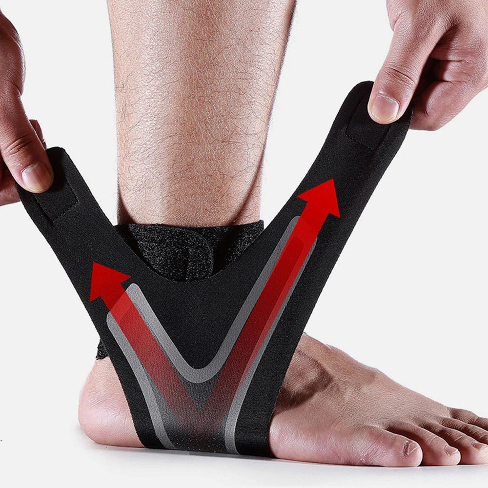 1Pcs Sport Compression Ankle Support Brace Ankle Stabilizer Tendon Pain Relief Strap Foot Sprain Injury Wraps Basketball Running