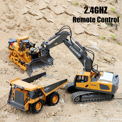 RC Car Excavator & Dump Truck Bulldozer Electric Car Kids Toys