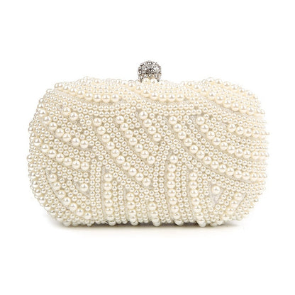 Pearl Clutch Bags Women Purse Ladies white Hand Bags Evening Bags for Party Wedding black Shoulder Bag Bolsa Feminina