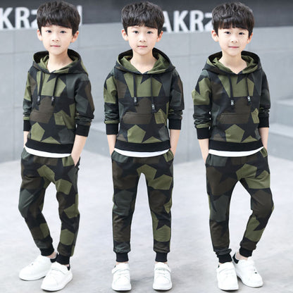 Teen Boys Clothes Set Kids Tracksuit Camouflage Costume Hoodies Tops Pants Children Clothing Boys Outfits 4 6 8 9 10 12 14 Years