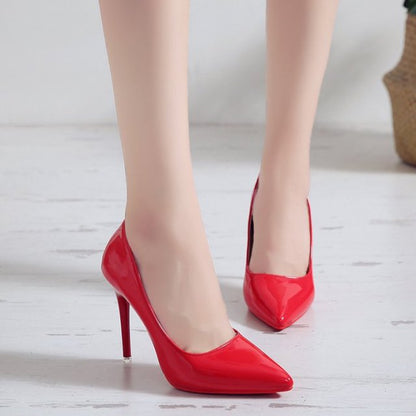 Single shoes women's new style women's shoes autumn European and American style pointed shallow mouth high heel women