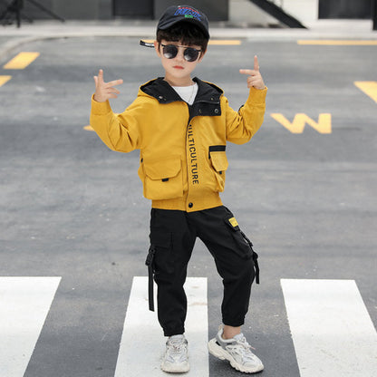 Toddler Boys Clothing Set Tracksuit Children Teens Clothing Set Casual Sports Suits Boys Hoodie Jacket Pants Clothes 3-13 Years