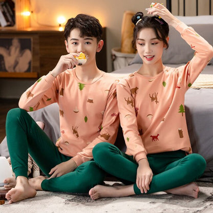 New Teens Clothes Kids Clothing Set Big Boy Girl Pajamas Sets Girls Boys Cotton Sleepwear Full Sleeve Pyjamas Kids Home Clothes