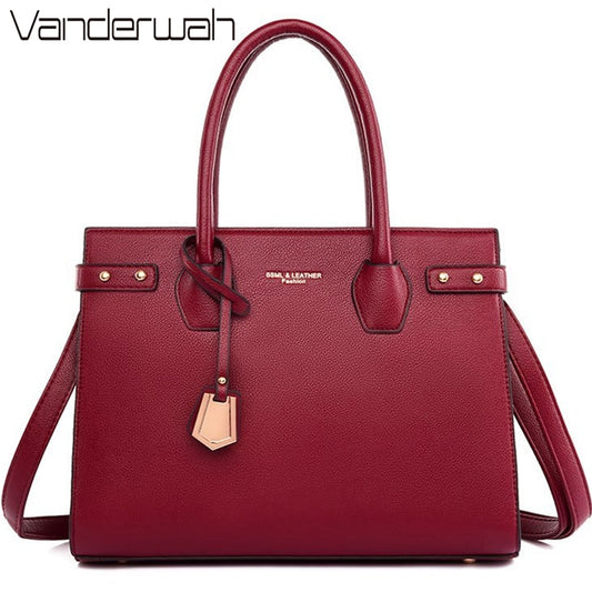 VANDERWAH Handbags for Women 2021 New Luxury Ladies Hand Bags Female Leather Shoulder Top-Handle Crossbody Bags Casual Tote Sac