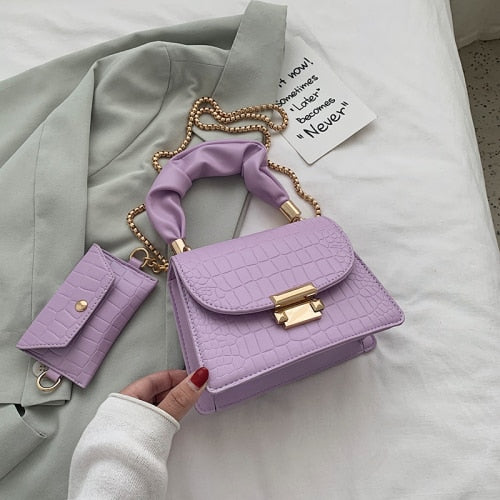 Tote Bags Super MINI PU Leather Crossbody Shoulder Bags for Women 2021 Chain Design Luxury Hand Bag Female Travel with Wallet