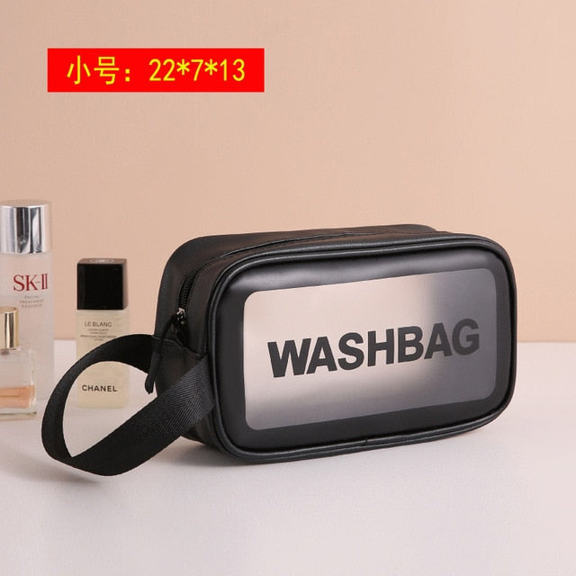 PVC Transparent Makeup Bag Women Wash Bag Travel Organizer Large Capacity Cosmetic Storage Bag Hand Clear Bags Neceser 2020